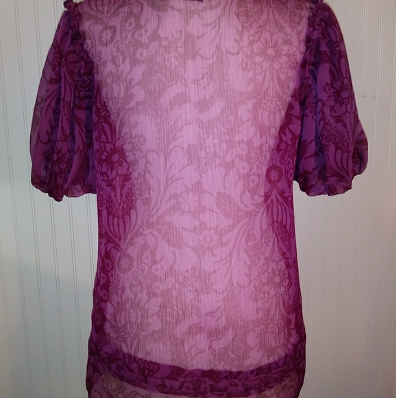 Apt. 9 sheer purple blouse. - Picture 2 of 4